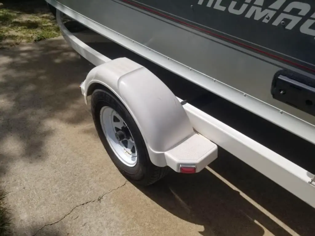 image of a boat trailer tire.