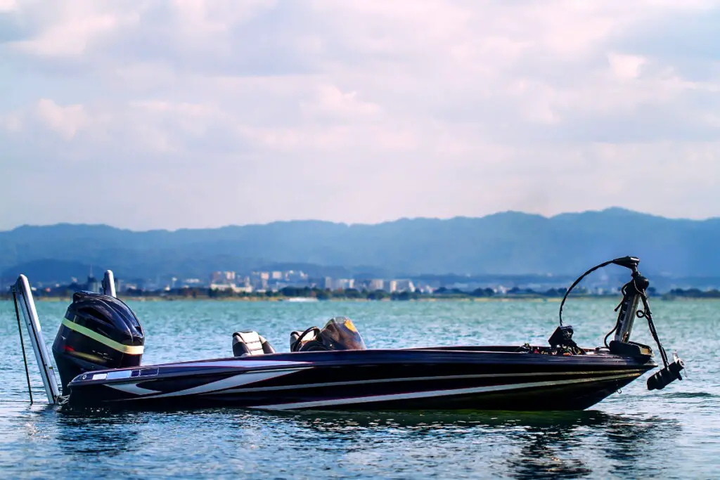 image of a bass boat in the water