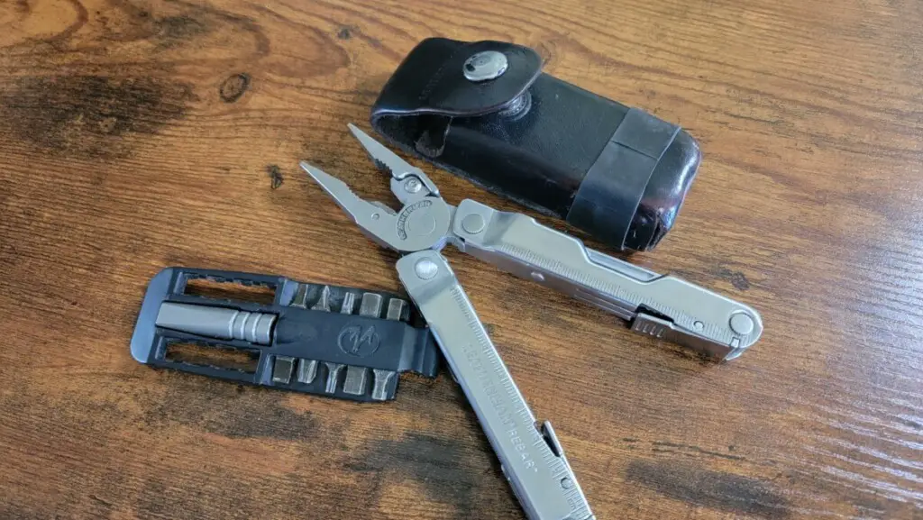 image showing a leatherman rebar multitool for boat safety