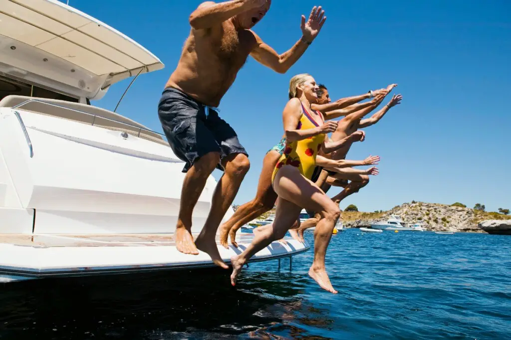 image of people having fun on a boat rental