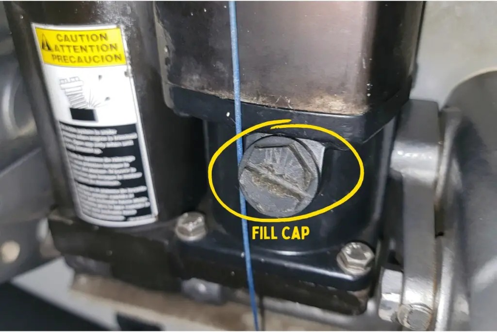 image showing the fill cap on my outboard motor